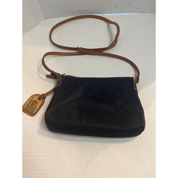 Dooney & Bourke Crossbody Bag In Black & Pink Nylon With Leather Trim and charm - Picture 8 of 13